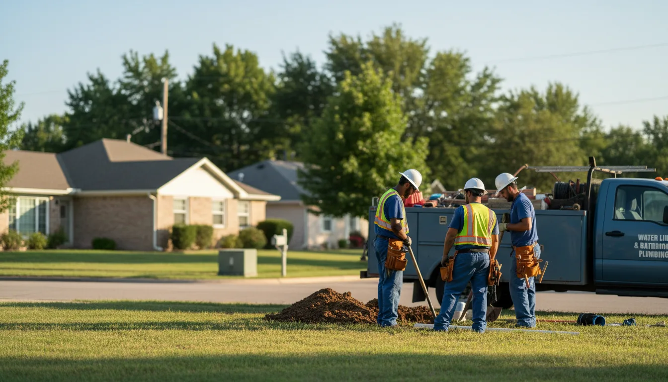 Residential water line and bathroom plumbing service in Miltonvale, KS
